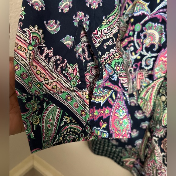 Lauren Ralph Lauren Non Iron Paisley Print Button Up 100% Cotton Shirt Sz 1X - Picture 4 of 9